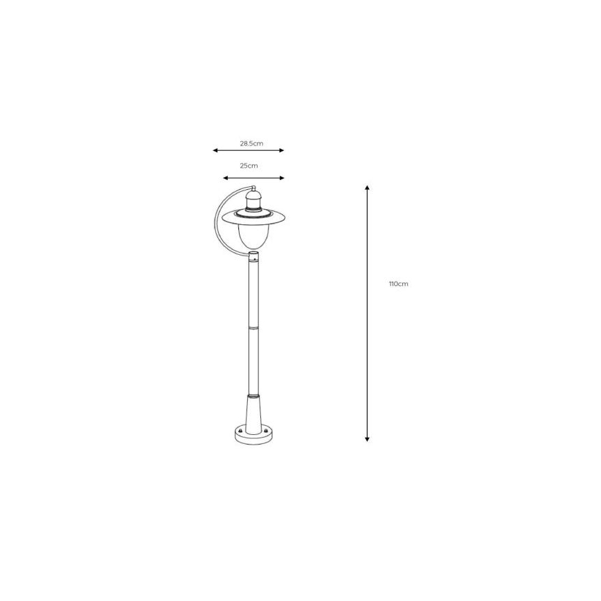 Lucide 11873/01/97 - Vonkajšia lampa ARUBA 1xE27/60W/230V IP44