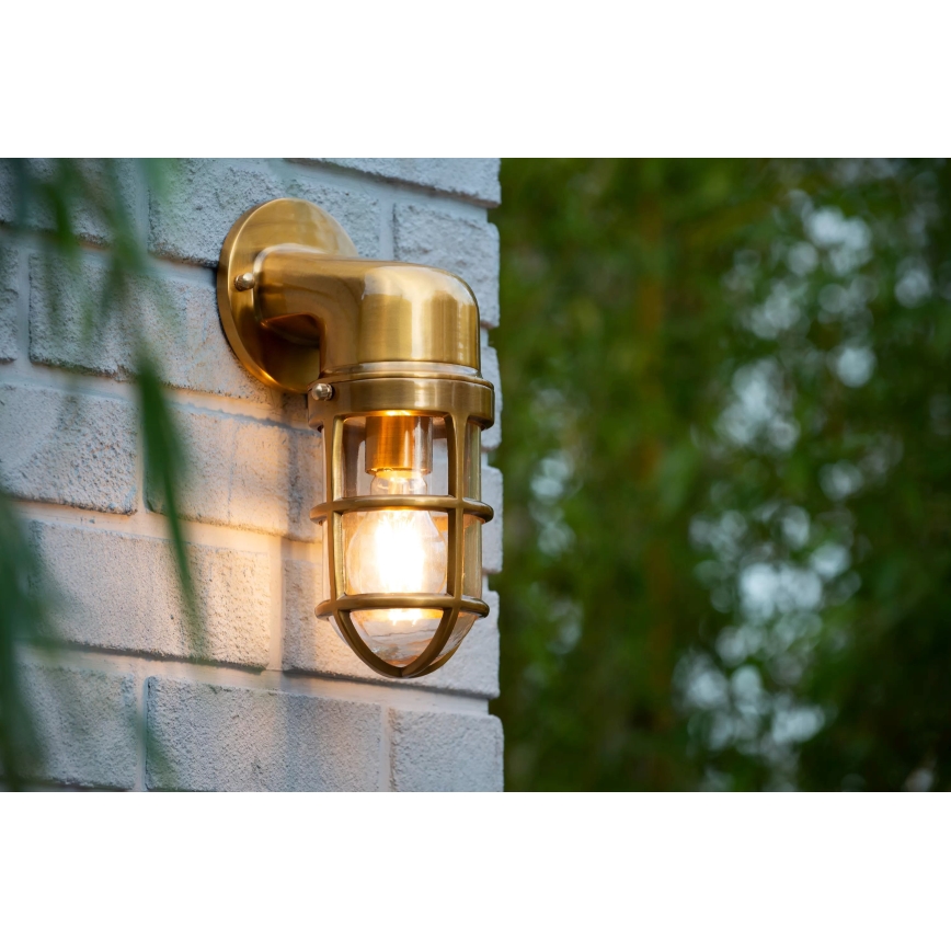 Lucide 11892/01/02 - Vonkajšia nástenná lampa DUDLEY 1xE27/40W/230V IP44 zlatá