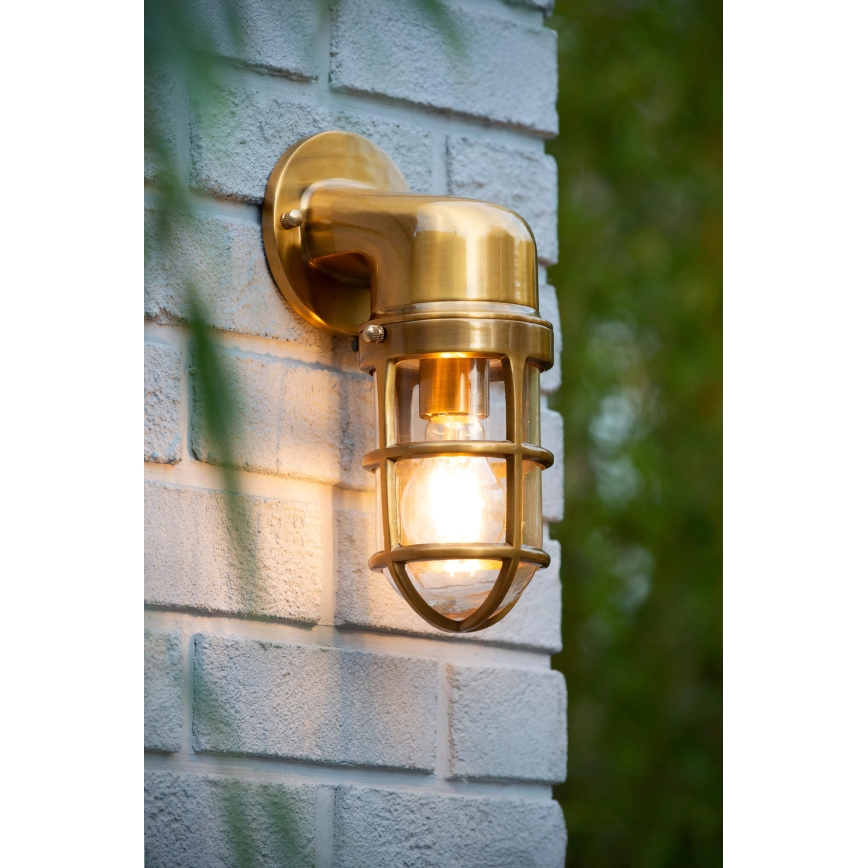 Lucide 11892/01/02 - Vonkajšia nástenná lampa DUDLEY 1xE27/40W/230V IP44 zlatá