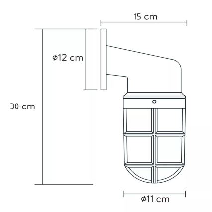 Lucide 11892/01/02 - Vonkajšia nástenná lampa DUDLEY 1xE27/40W/230V IP44 zlatá