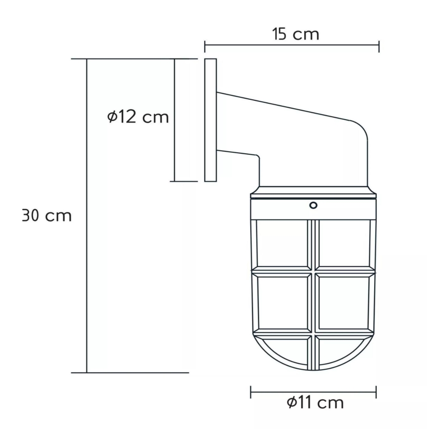 Lucide 11892/01/02 - Vonkajšia nástenná lampa DUDLEY 1xE27/40W/230V IP44 zlatá