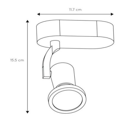 Lucide 11903/05/31 - LED bodové svietidlo JASTER-LED 1xGU10/5W/230V biele