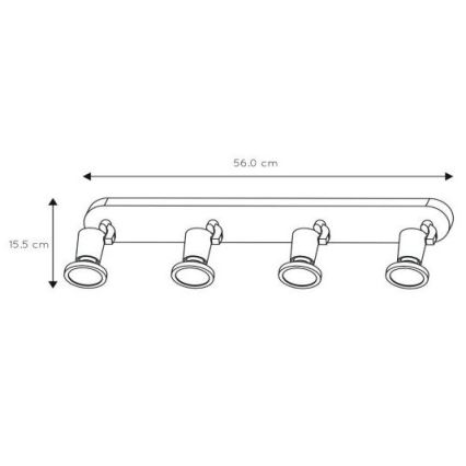 Lucide 11903/20/30 - LED bodové svietidlo JASTER-LED 4xGU10/5W/230V čierne