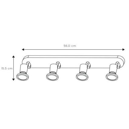 Lucide 11903/20/31 - LED bodové svietidlo JASTER-LED 4xGU10/5W/230V biele