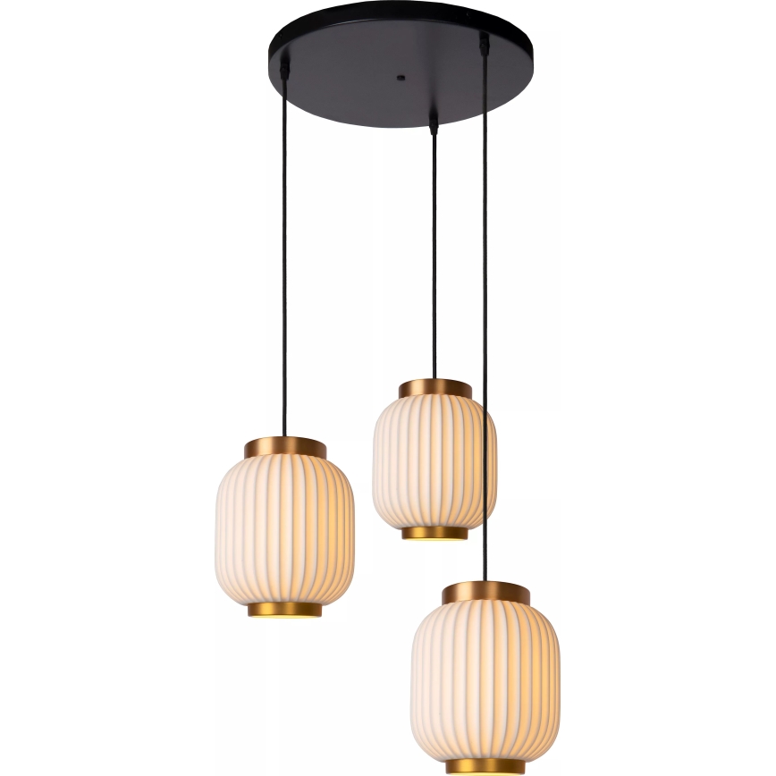 Lucide 13435/03/31 - Luster na lanku GOSSE 3xE27/40W/230V porcelán