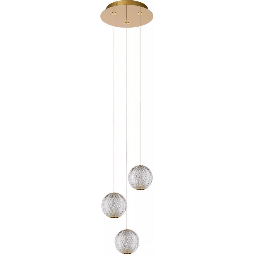 Lucide 13499/13/60 - LED Stmievateľný luster na lanku CINTRA 3xLED/4,7W/230V zlatá