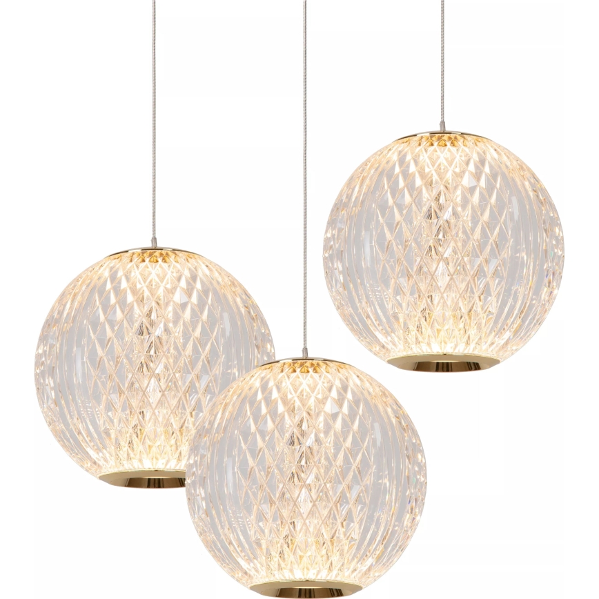 Lucide 13499/13/60 - LED Stmievateľný luster na lanku CINTRA 3xLED/4,7W/230V zlatá