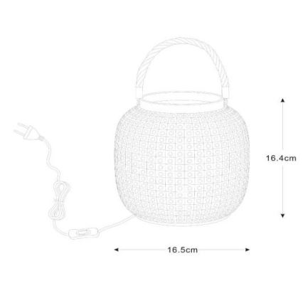 Lucide 13525/01/36 - Stolná lampa SAFIYA 1xE14/25W/230V antracit