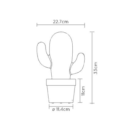 Lucide 13813/02/31 - LED Stmievateľná stolná lampa CACTUS LED/2W/5V