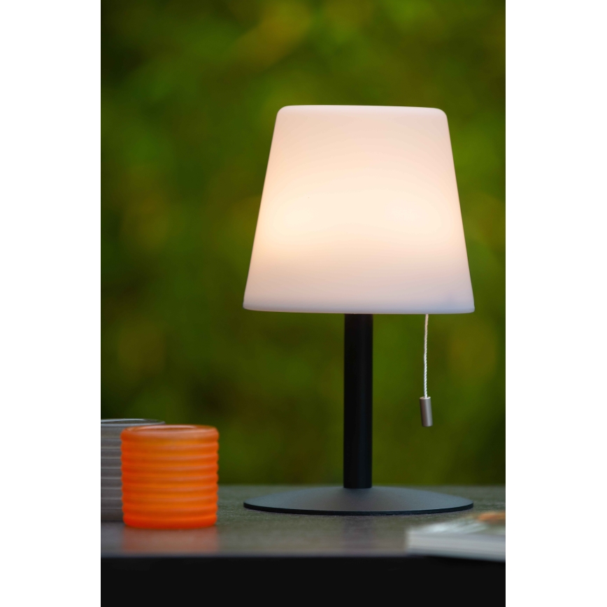 Lucide 13815/02/99 - LED RGBW Stmievateľná vonkajšia lampa RIO LED/1,8W/3,7V USB IP44 1800 mAh čierna