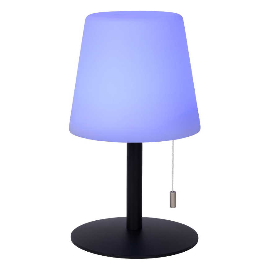 Lucide 13815/02/99 - LED RGBW Stmievateľná vonkajšia lampa RIO LED/1,8W/3,7V USB IP44 1800 mAh čierna