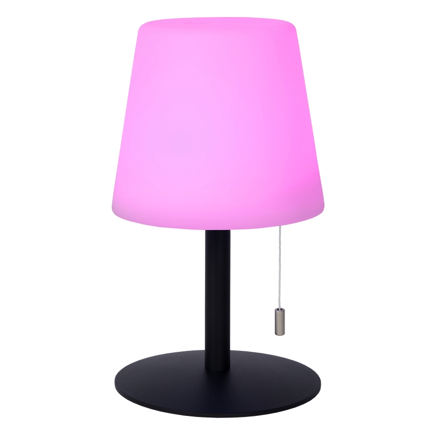 Lucide 13815/02/99 - LED RGBW Stmievateľná vonkajšia lampa RIO LED/1,8W/3,7V USB IP44 1800 mAh čierna