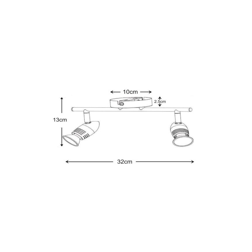 Lucide 13955/10/12 - LED bodové svietidlo CARO-LED 2xGU10/5W/230V matný chróm