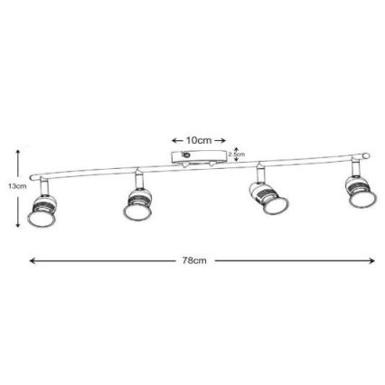Lucide 13955/20/31 - LED bodové svietidlo CARO-LED 4xGU10/5W/230V biele