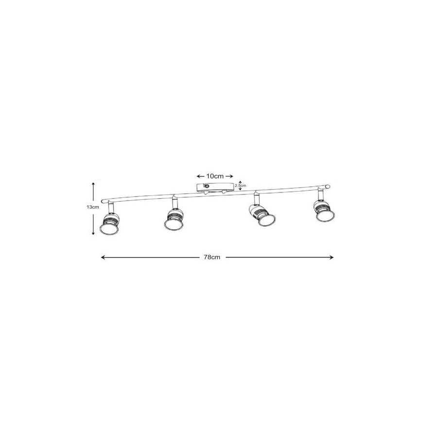 Lucide 13955/20/31 - LED bodové svietidlo CARO-LED 4xGU10/5W/230V biele