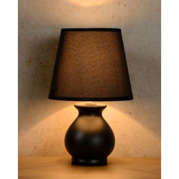 Lucide 14561/81/30 - Stolná lampa MIA 1xE14/40W/230V čierna