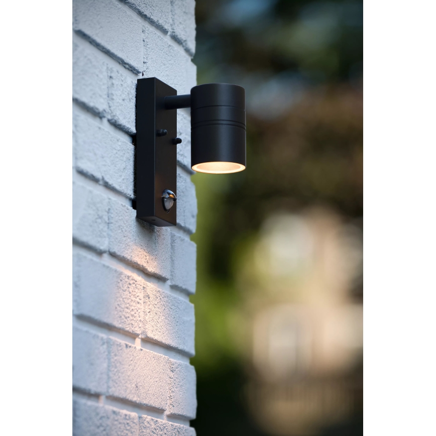 Lucide 14866/05/30 - LED vonkajšie svietidlo so senzorom ARNE-LED 1xGU10/5W/230V
