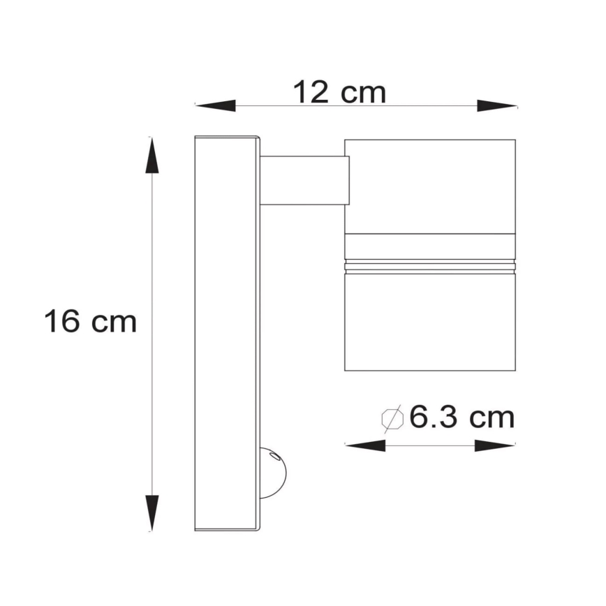 Lucide 14866/05/30 - LED Vonkajšie svietidlo so senzorom ARNE-LED 1xGU10/5W/230V IP44