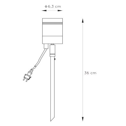 Lucide 14868/05/30 - LED Vonkajšia lampa ARNE-LED 1xGU10/5W/230V čierna