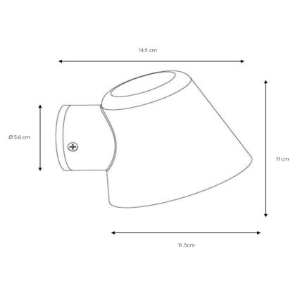 Lucide 14881/05/30 - LED Vonkajšie nástenné svietidlo DINGO 1xGU10/5W/230V IP44