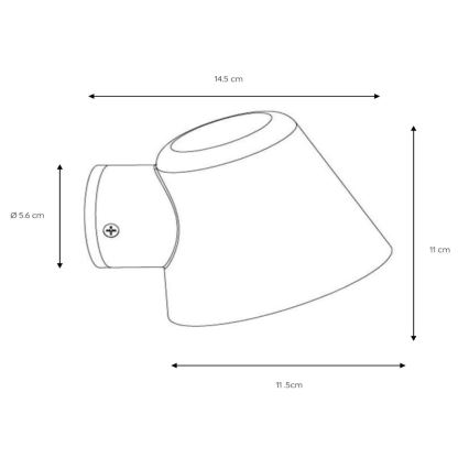 Lucide 14881/05/31 - LED Vonkajšie nástenné svietidlo DINGO 1xGU10/5W/230V IP44