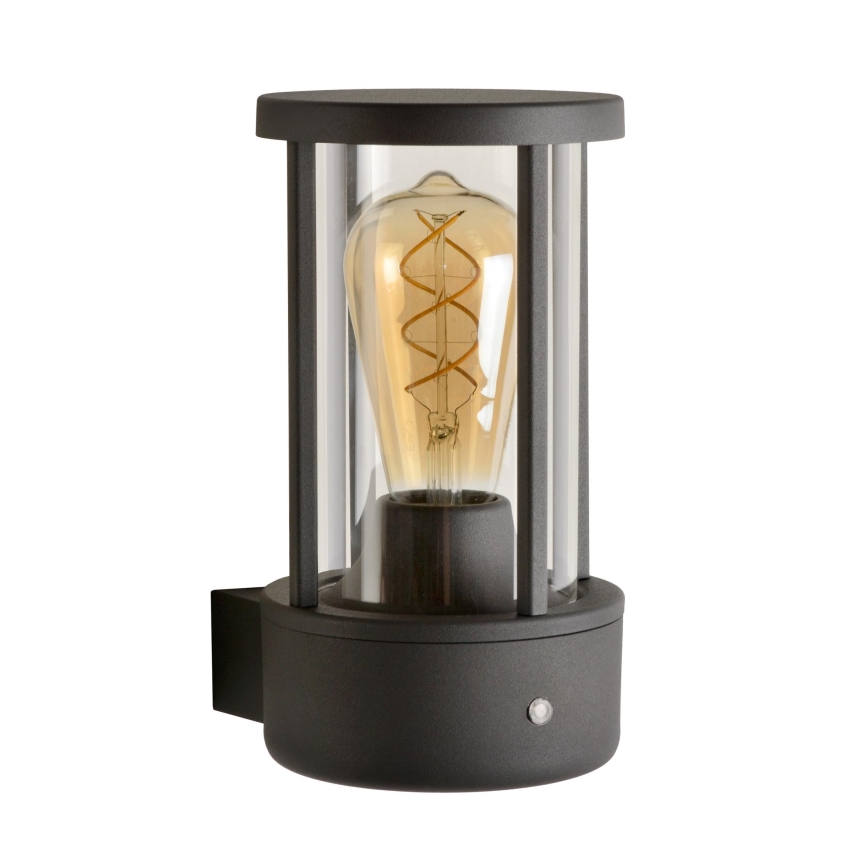 Lucide 14893/01/30 - Vonkajšie nástenné svietidlo so senzorom soumraku LORI 1xE27/15W/230V IP44