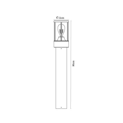 Lucide 14893/80/30 - Vonkajšia lampa LORI 1xE27/15W/230V IP44