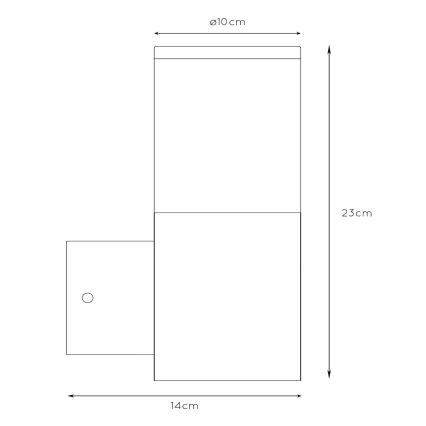 Lucide 14899/01/12 - Vonkajšie nástenné svietidlo FEDOR 1xE27/40W/230V IP44 matný chróm