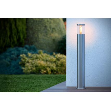 Lucide 14899/80/12 - Vonkajšia lampa FEDOR 1xE27/40W/230V IP44 79 cm matný chróm