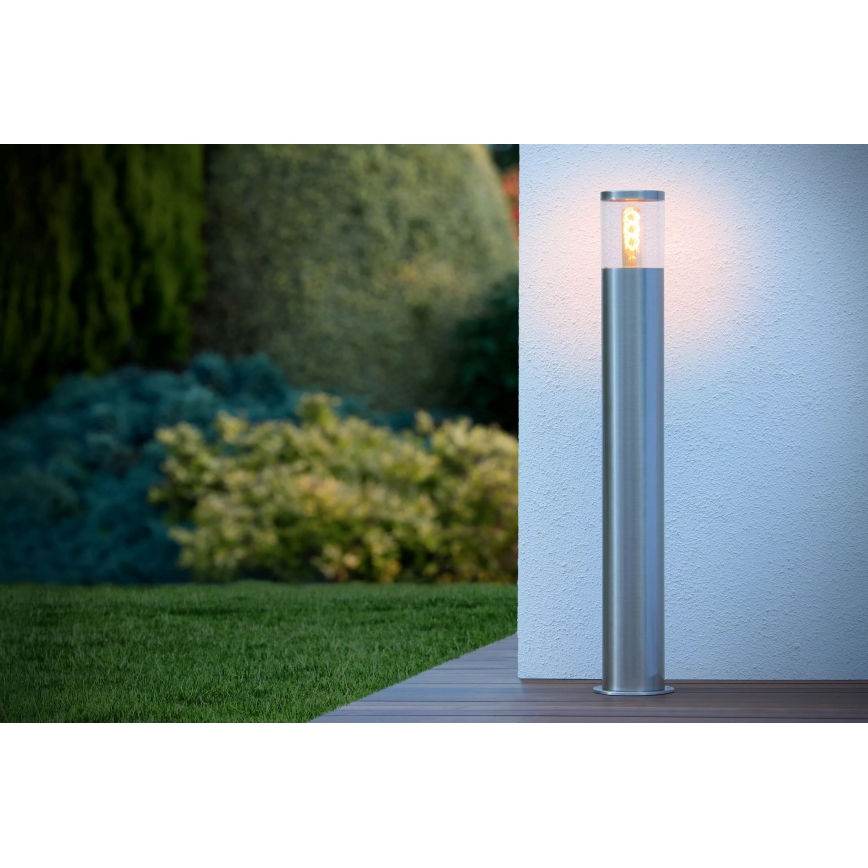 Lucide 14899/80/12 - Vonkajšia lampa FEDOR 1xE27/40W/230V IP44 79 cm matný chróm