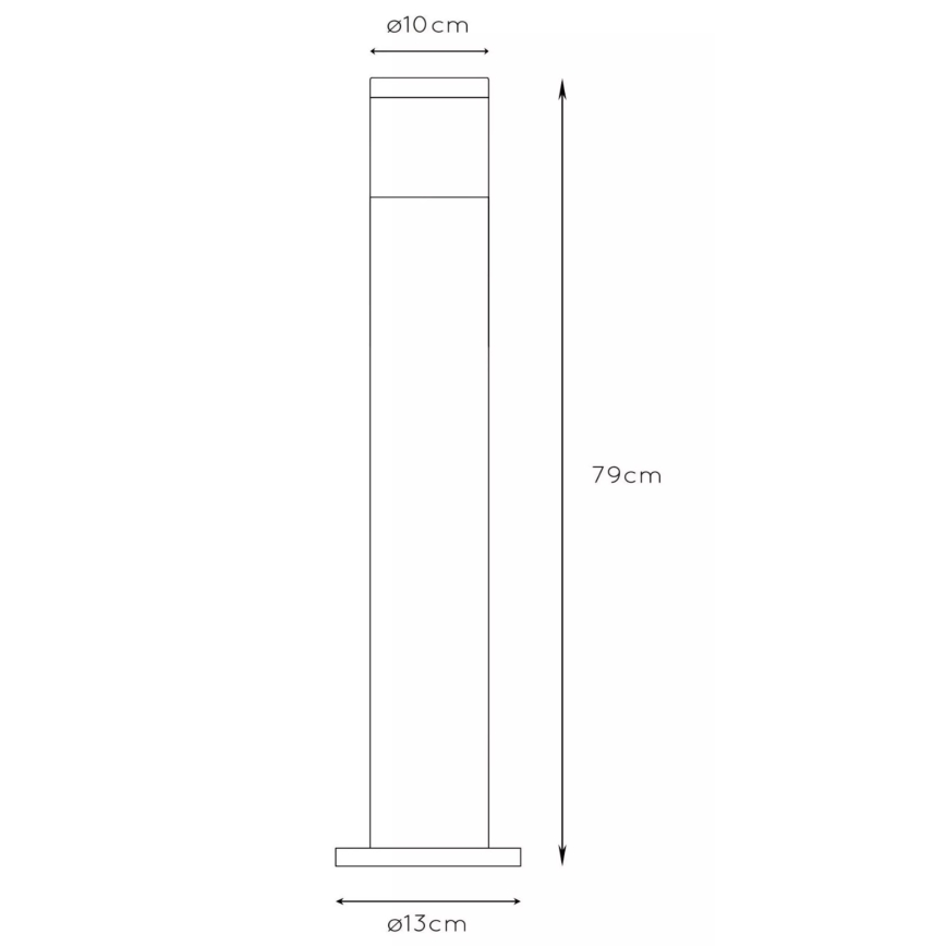 Lucide 14899/80/12 - Vonkajšia lampa FEDOR 1xE27/40W/230V IP44 79 cm matný chróm