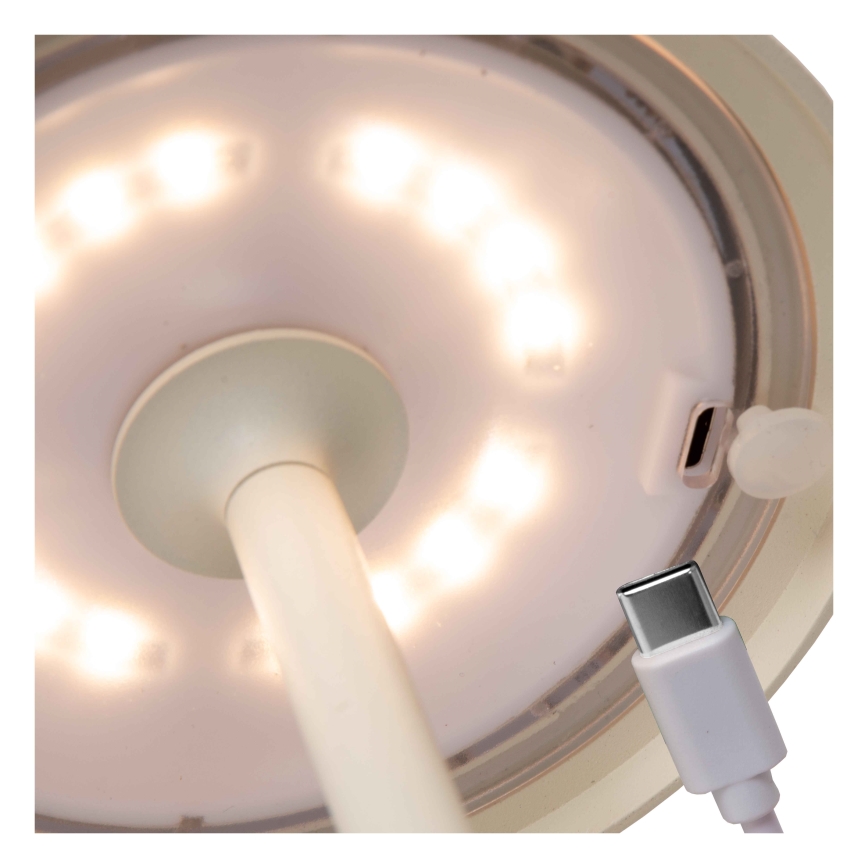 Lucide 15500/02/31 - LED Stmievateľná dotyková vonkajšia lampa JOY LED/1,5W/3,7V USB IP54 2200 mAh biela