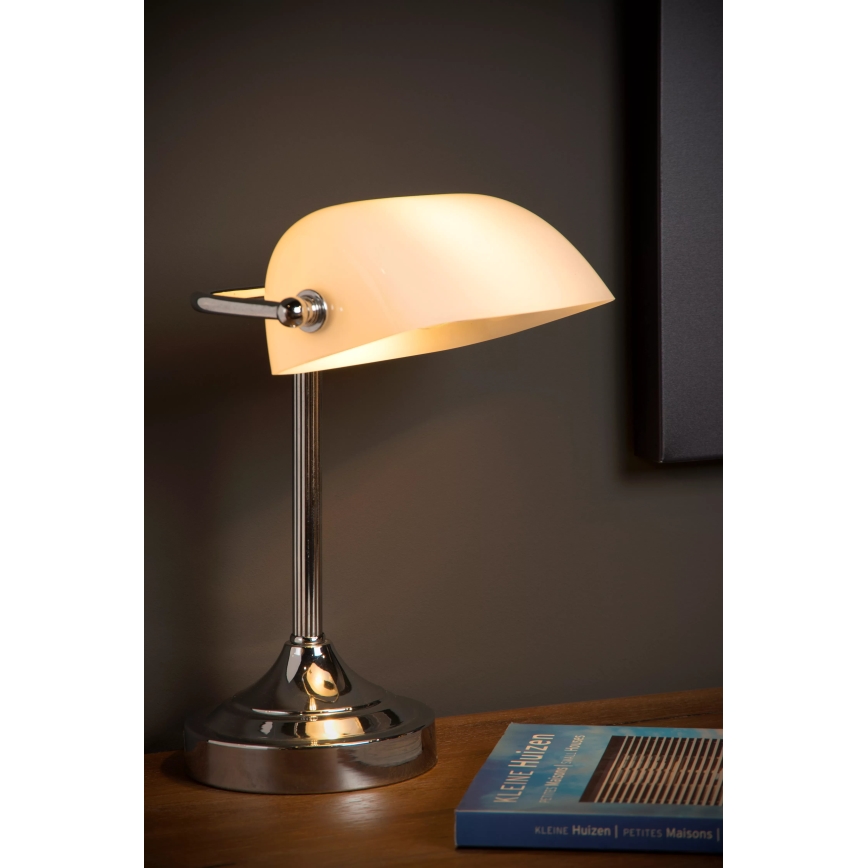 Lucide 17504/01/11 - Stolná lampa BANKER 1xE14/40W/230V