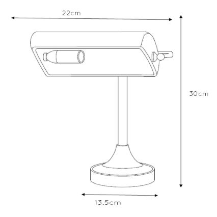 Lucide 17504/01/11 - Stolná lampa BANKER 1xE14/40W/230V