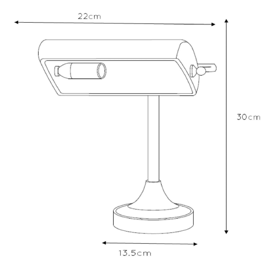 Lucide 17504/01/11 - Stolná lampa BANKER 1xE14/40W/230V
