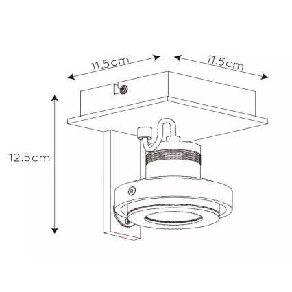 Lucide 17906/06/12 - LED Stmievateľné bodové svietidlo LANDA 1xGU10/5W/230V matný chróm
