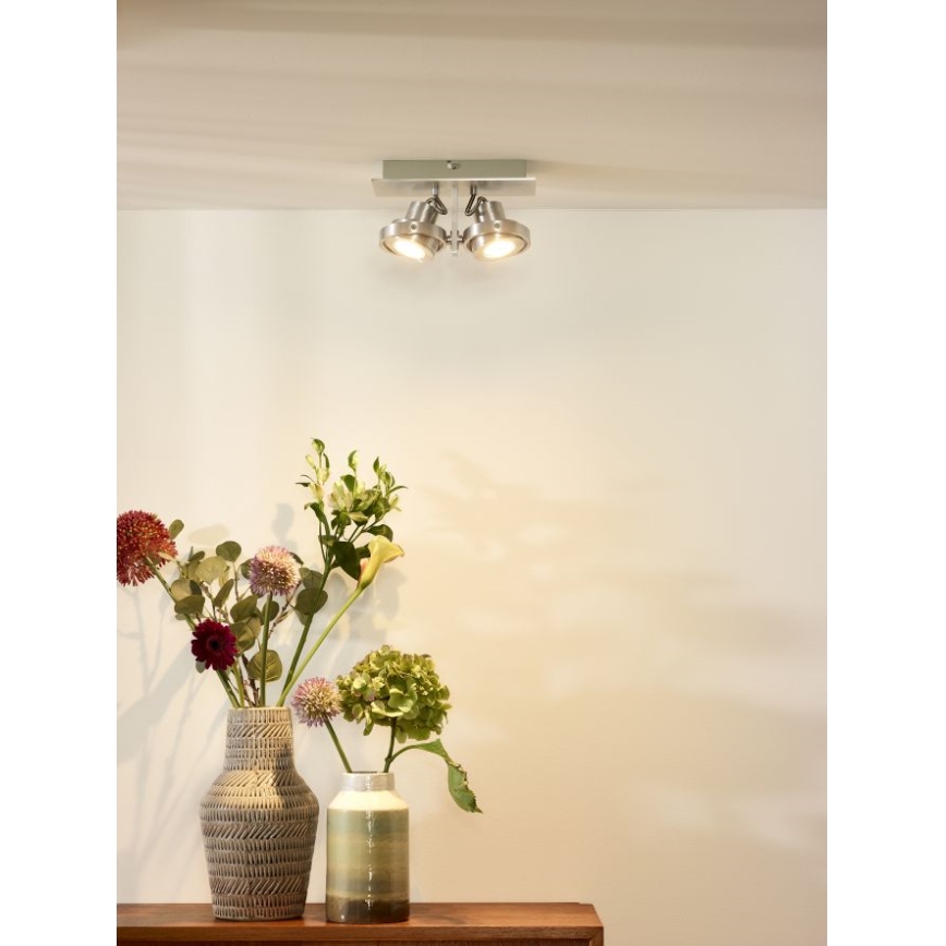 Lucide 17906/10/12 - LED Stmievateľné bodové svietidlo LANDA 2xGU10/4,5W/230V matný chróm