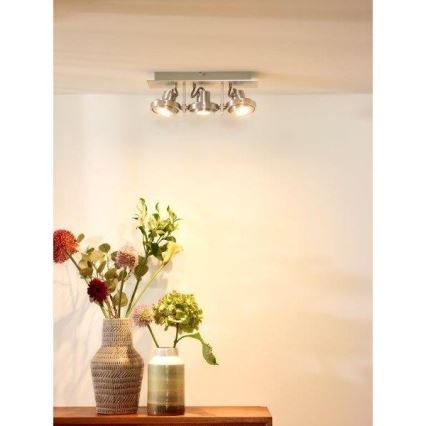 Lucide 17906/16/12 - LED Stmievateľné bodové svietidlo 3xGU10/5W/230V matný chróm