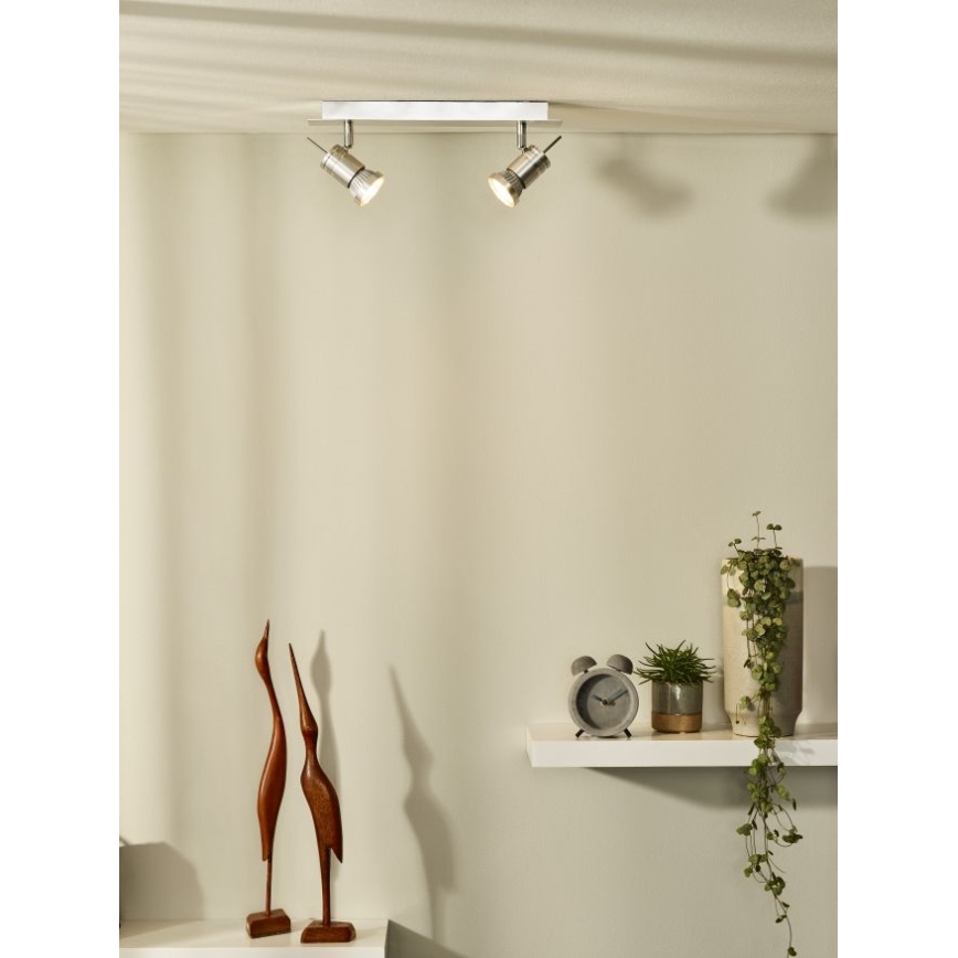 Lucide 17990/10/12 - LED bodové svietidlo TWINNY-LED 2xGU10/4,5W/230V matný chróm