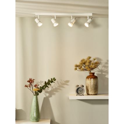 Lucide 17990/20/31 - LED Stmievateľné bodové svietidlo TWINNY 4xGU10/4,5W/230V biele 63 cm