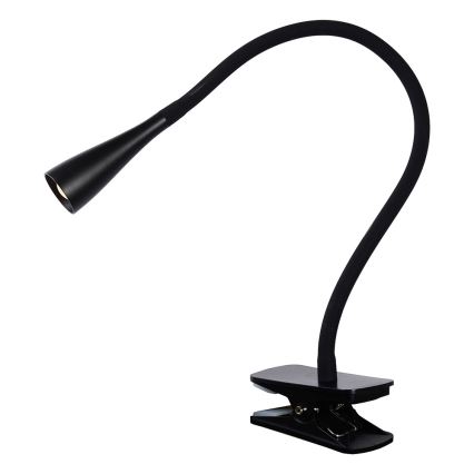 Lucide 18256/03/30 - LED Stmievateľná flexibilná dotyková stolná lampa s klipom ZOZY LED/4W/230V čierna