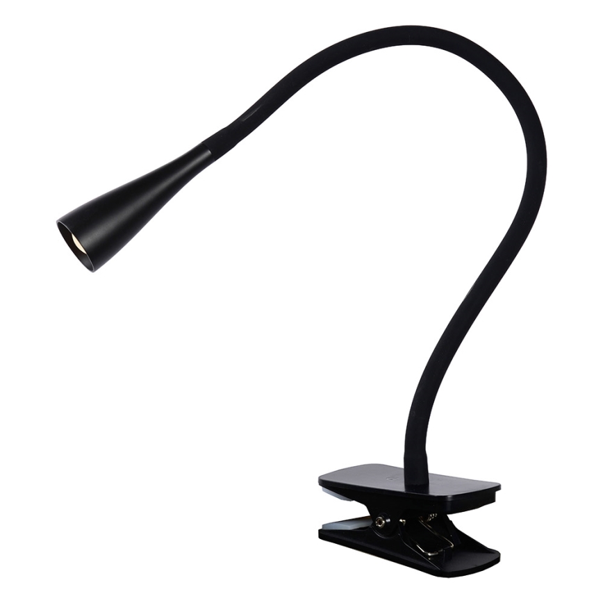 Lucide 18256/03/30 - LED Stmievateľná flexibilná dotyková stolná lampa s klipom ZOZY LED/4W/230V čierna