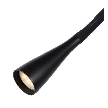 Lucide 18256/03/30 - LED Stmievateľná flexibilná dotyková stolná lampa s klipom ZOZY LED/4W/230V čierna