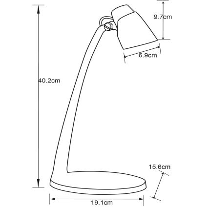 Lucide 18660/05/30 - LED Stolná lampa LUDO LED/4,5W/230V čierna