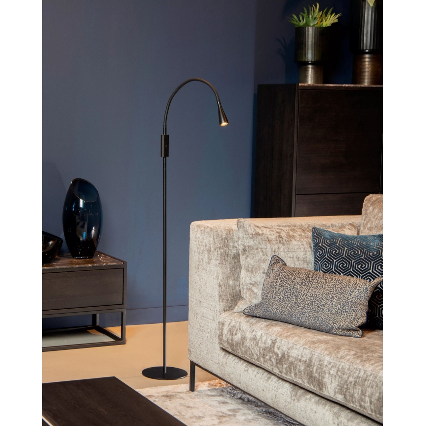 Lucide 18756/03/30 - LED Stmievateľná flexibilná dotyková stojacia lampa ZOZY LED/4W/230V čierna