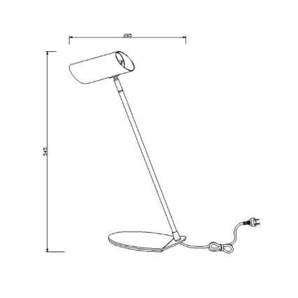 Lucide 19600/01/30 - Stolná lampa HESTER 1xGU10/7W/230V čierna