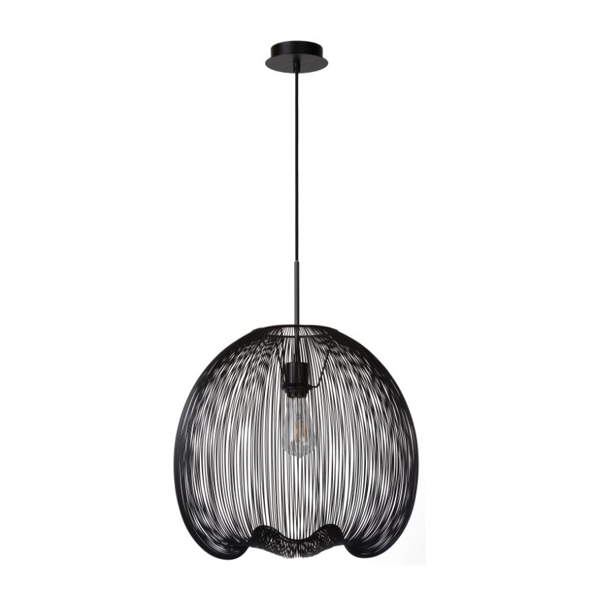 Lucide 20401/45/30 - Závesné svietidlo WIRIO 1xE27/60W/230V čierne 46 cm