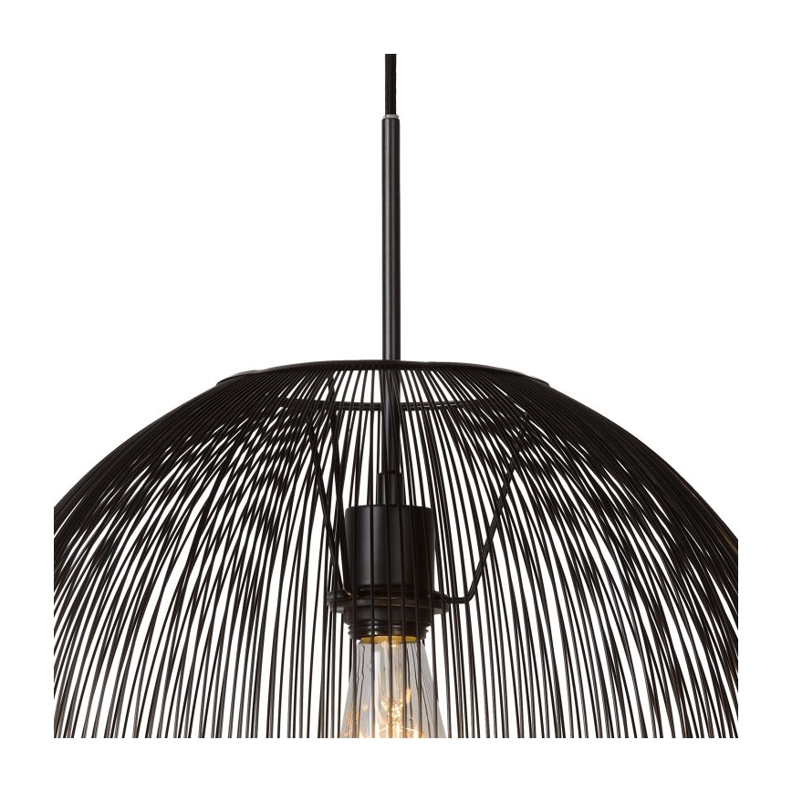 Lucide 20401/45/30 - Závesné svietidlo WIRIO 1xE27/60W/230V čierne 46 cm