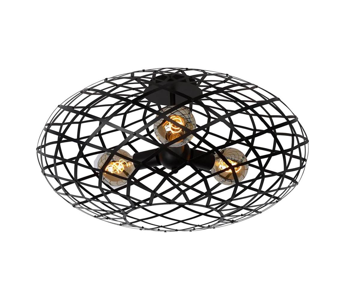 Lucide Lucide 21117/65/30 - Stropné svietidlo WOLFRAM 3xE27/60W/230V čierna