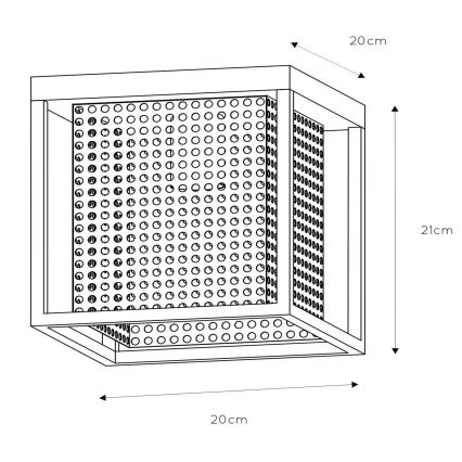 Lucide 21122/01/30 - Stropné svietidlo SANSA 1xE27/40W/230V